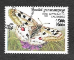 Sellos de Asia - Camboya -  1829 - Mariposas