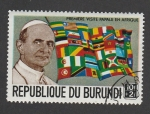 Sellos de Africa - Burundi -  visita del Papa