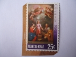 Sellos de Europa - Reino Unido -  Montserrat-Colonias - Navidad 1968 - las Dos Trinidades- Oleo del Pintor Español,Bartolomé Esteban M