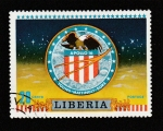 Sellos de Africa - Liberia -  Emblema del Apollo 16