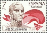 Sellos de Europa - Espa�a -  2489 - América - España - José de San Martín (1778-1850)