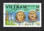 Stamps Vietnam -  Cosmonautas, Nikolai Rukavishnikov and Georgi Ivanov