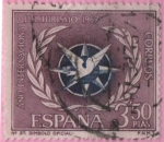 Stamps Spain -  Emblema dl año internacional dl Turismo