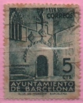 Stamps Spain -  Puerta Gotica dl´Ayuntamiento