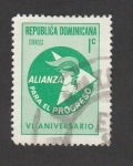 Sellos de America - Rep Dominicana -  VI Aniv. de la alianza para el progreso