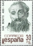 Stamps Spain -  2620 - Centenarios - San Benito (480-543)