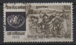 Stamps Nepal -  EMBLEMA  DE  LA  FAO  Y  MUJERES  CAMPESINAS  TRABAJANDO