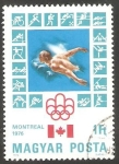 Stamps Hungary -  2503 - Olimpiadas de Montreal, natación