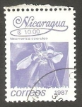 Stamps Nicaragua -  1437 - Flor