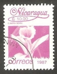 Stamps Nicaragua -  1447 - Flor