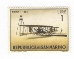 Stamps San Marino -  Wright Flyer