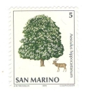 Stamps San Marino -  Castaño de indias