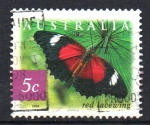 Stamps Australia -  MARIPOSA  DE  ENCAJE  ROJO