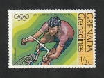 Sellos del Mundo : America : Grenada : 170 - Olimpiadas de Montreal, ciclismo