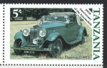 Stamps Tanzania -  CENTENARIO  DEL  AUTOMÓVIL.  ROLLS  ROYCE  PHANTOM  II 1933.