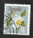 Stamps Uganda -  89 - Flor oncoba spinosa