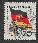 Stamps : Europe : Germany :  459 - 10º Aniversario de la República Democrática Alemana