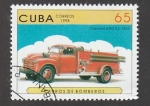 Stamps Cuba -  Camión de bomberos, Chevrolet de 1952