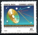 Stamps Costa Rica -  30th  ANIVERSARIO  DEL  INSTITUTO  DE  TELECOMUNICACIONES