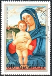 Stamps Mongolia -  LA  VÍRGEN  MARÍA  CON  EL  NIÑO  JESÚS,  PINTURA  DE  BELLINI.