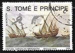 Sellos de Africa - Santo Tom y Principe -  Veleros -  Merchant Ships At Sea, 18th Cty.