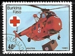 Stamps Burkina Faso -  Aviones - Sikorsky S-55 helicopter