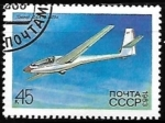 Stamps Russia -  Aviones - Glider LAK-12 (1979)