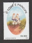 Sellos de Africa - Santo Tom y Principe -  Coprinus  comatus