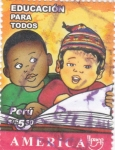 Stamps Peru -  educación para todos  -UPAEP