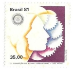 Stamps Brazil -  rotary