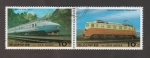 Stamps North Korea -  tren eléctrico Juche