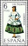 Stamps Spain -  1845 - Trajes títpicos españoles - Las Palmas