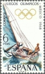 Stamps Spain -  1888 - XIX Juegos Olímpicos en Méjico - Vela