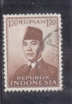 Stamps Indonesia -  Presidente Sukarno- 