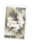 Stamps Bhutan -  Rhododendro fortunei