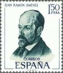 Stamps Spain -  1992 - Literatos españoles - Juan Ramón Jiménez (1881-1958)