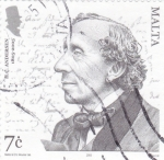 Stamps : Europe : Malta :  Hans Christian Andersen