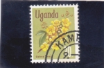 Sellos de Africa - Uganda -  flores-