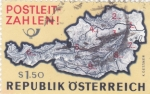 Stamps Austria -  mapa de Austria 