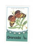 Stamps Grenada -  Mariposas. Lycorea ceres