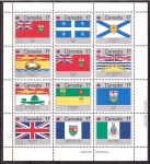 Stamps Canada -  Fiesta Nacional- banderas y escudos