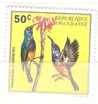 Stamps Rwanda -  colibri RESERVADO