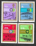 Stamps United Kingdom -  246-249 - LXXV Aniversario de los Boys Scouts