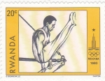 Stamps Rwanda -  Olimpiada Moscú-80