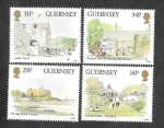Stamps United Kingdom -  342-345 - Museos de Guernsey