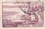 Sellos de Europa - Francia -  panorámica de Evian-les-Bains