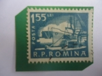 Stamps Romania -  Barcos en Puertos - Serie:Vida Cotidiana.