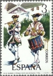 Stamps Spain -  2199 - Uniformes militares - Tambor del regimiento de Granada 1734
