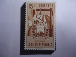 Stamps Venezuela -  Estados Unidos de Venezuela- Escudo de Armas de Bolívar- Minería de Minerales Metálicos.