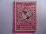 Stamps Venezuela -  Universidad Central de Venezuela- Primer Festival del Libro de América (10 de Nov. de 1956)